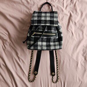 Plaid mini backpack
